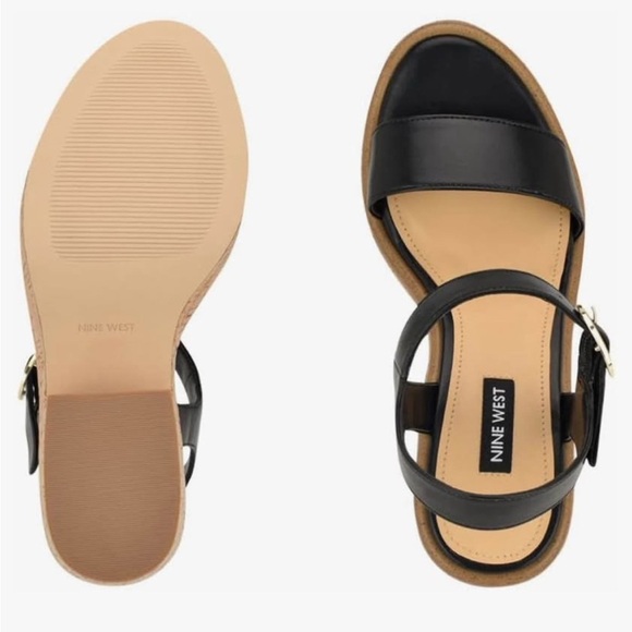 Nine West Black and Tan Platform Sandals - Picture 3 of 6